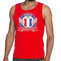 Rood France drinking team tanktop / mouwloos shirt heren