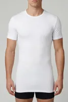 Extra lang heren T-shirt korte mouw - Ondershirt heren - wit en zwarte t-shirts - L - L