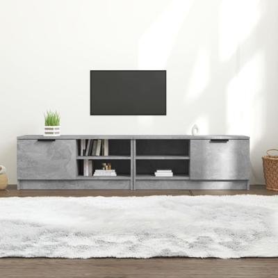 Tv-meubels 2 st 80x35x36,5 cm bewerkt hout betongrijs