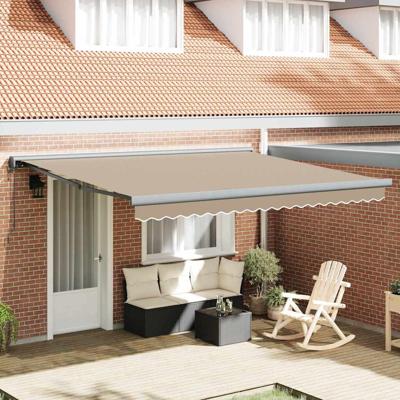 Luifel automatisch uitschuifbaar 400x300 cm beige