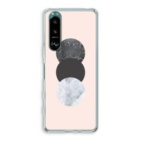 Marmeren cirkels: Sony Xperia 5 III Transparant Hoesje