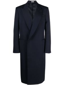 Alexander McQueen manteau à simple boutonnage - Bleu