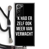 Meer verwacht - Zwart: Samsung Galaxy Note 20 Ultra / Note 20 Ultra 5G Transparant Hoesje met koord
