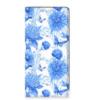 Smart Cover voor OnePlus Nord CE 2 Lite 5G Flowers Blue - thumbnail