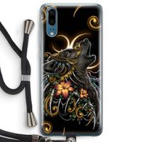 Huilende Wolf: Huawei P20 Transparant Hoesje met koord