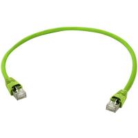 Telegärtner 100008993 RJ45 Netwerkkabel, patchkabel CAT 6A S/FTP 10.00 m Groen Vlambestendig, Snagless, Pair afscherming, Afgeschermd (dubbel), UL