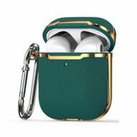 AirPods 1/2 hoesje - Hardcase - Plated series - Groen + Goud - thumbnail