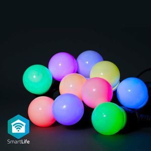 Nedis SmartLife Decoratieve LED | Wi-Fi | RGB | 10 LED&apos;s | 9 m | 1 stuks - WIFILP03C10 WIFILP03C10