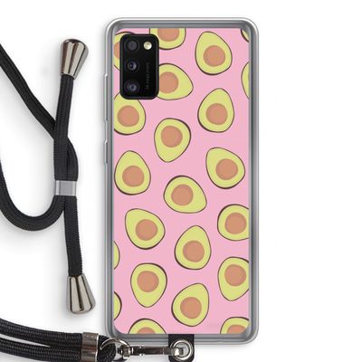 Dancing avocados: Samsung Galaxy A41 Transparant Hoesje met koord