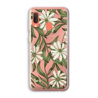 Wit bloemenpatroon: Samsung Galaxy A20e Transparant Hoesje