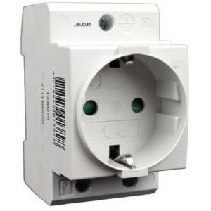 Din rail stopcontact 2p+PE SEP CWCD-1G voor in de groepenkast
