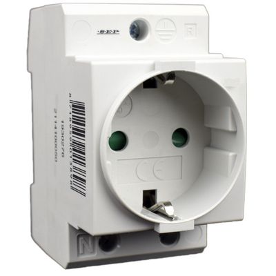 Din rail stopcontact 2p+PE SEP CWCD-1G voor in de groepenkast