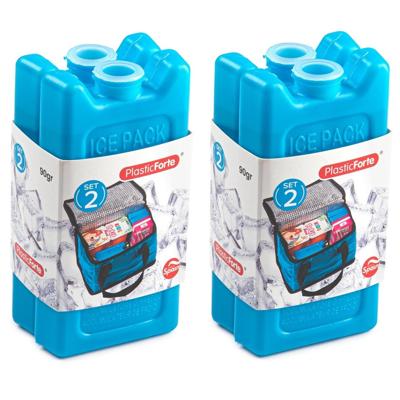 Plasticforte kleine koelelementen - 4x stuks - blauw - 11 x 5.5 cm - kunststof - goede kwaliteit