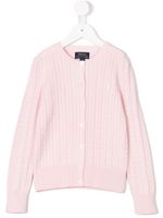 POLO RALPH LAUREN KIDS cable knit cardigan - Rose - thumbnail