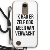 Meer verwacht: LG K10 (2017) Transparant Hoesje met koord