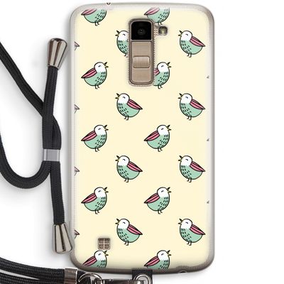 Vogeltjes: LG K10 (2016) Transparant Hoesje met koord