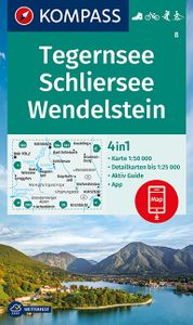 Wandelkaart 8 Tegernsee - Schliersee - Wendelstein | Kompass