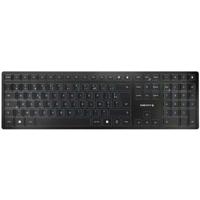 2,4 GHz draadloos toetsenbord, Bluetooth - CHERRY KW 9100 SLIM - Oplaadbaar - Zwart