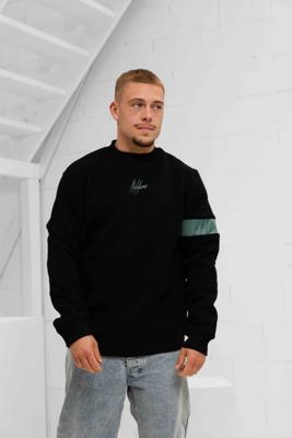 Malelions Captain Sweater Heren Zwart/Lichtblauw - Maat S - Kleur: LichtblauwZwart | Soccerfanshop