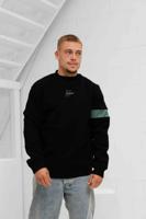 Malelions Captain Sweater Heren Zwart/Lichtblauw - Maat M - Kleur: LichtblauwZwart | Soccerfanshop