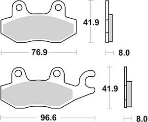 TRW Brake pad mcb 615 si sintered metal