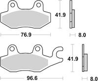 TRW Brake pad mcb 615 si sintered metal
