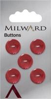 Milward Knoop Rood Glans 13mm (5 stuks)