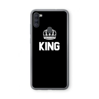 King zwart: Samsung Galaxy A11 Transparant Hoesje