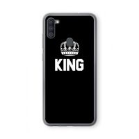 King zwart: Samsung Galaxy A11 Transparant Hoesje King zwart: Samsung Galaxy A11 Transparant Hoesje