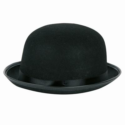 Verkleed bolhoed - zwart - Charlie Chaplin - Engelse heren hoed - volwassenen