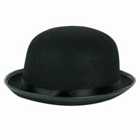 Verkleed bolhoed - zwart - Charlie Chaplin - Engelse heren hoed - volwassenen