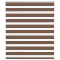 VidaXL Zebra rolgordijn 125x150 cm stofbreedte 120,9cm polyester bruin