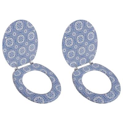 Toiletbrillen met deksels 2 st porselein MDF