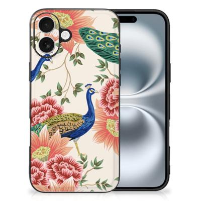 Dierenprint Telefoonhoesje voor iPhone 16 Pink Peacock Dierenprint Telefoonhoesje voor iPhone 16 Pink Peacock