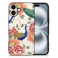 Dierenprint Telefoonhoesje voor iPhone 16 Pink Peacock