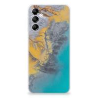 Samsung Galaxy A14 5G | TPU | Siliconen hoesje | Marble Blue Gold