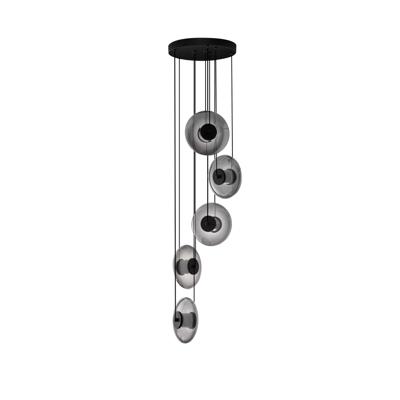Lyora Unieke hanglampBallet zwart 5-lichts rond - 9416947