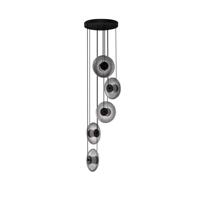 Lyora Unieke hanglampBallet zwart 5-lichts rond - 9416947