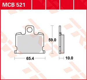 TRW Remblokken, en remschoenen voor de moto, MCB521 Allround organisch