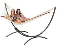 'Arc & Vegas' Taupe XXL Hangmatset - 180 kg - Bruin - Amerikaan, Spreidstang, Weerbestendig - Tropilex