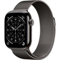Apple Watch Series 11 GPS + Cellular - 42 mm - Slate Titanium kast - Slate Milanese Loop band