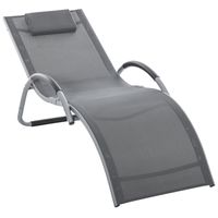 Deze ligstoel van Outsunny is de ideale metgezel voor warme zomerdagen! De combinatie van een volledig aluminium frame en Textline-stof maakt hem