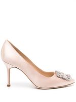 Manolo Blahnik escarpins Hangisi 90 mm en satin - Tons neutres - thumbnail