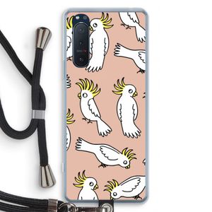 Papegaai: Sony Xperia 5 II Transparant Hoesje met koord