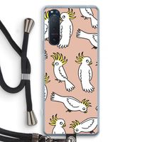 Papegaai: Sony Xperia 5 II Transparant Hoesje met koord