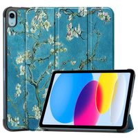 Lunso - iPad 10 (2022) - Tri-Fold Bookcase hoes - Van Gogh Amandelbloesem