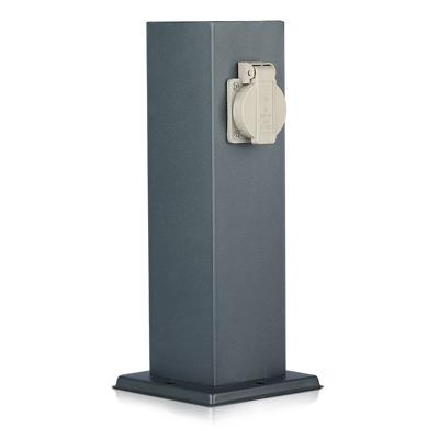 Buitenstopcontact - 2 stopcontacten - IP44 waterdicht - Tuincontactdoos - Stekkerdoos - Antraciet