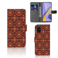 Samsung Galaxy A51 Telefoon Hoesje Batik Brown - thumbnail