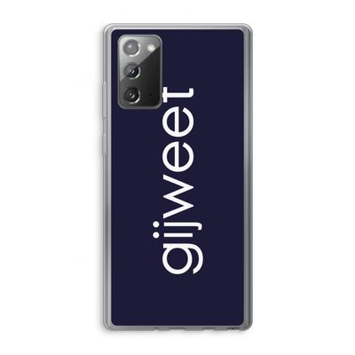 Gijweet: Samsung Galaxy Note 20 / Note 20 5G Transparant Hoesje
