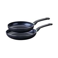 Set van 2 koekenpannen - FACKELMANN - Brandao - Keramische antiaanbaklaag - 24 en 28 cm Set van 2 koekenpannen - FACKELMANN - Brandao - Keramische antiaanbaklaag - 24 en 28 cm